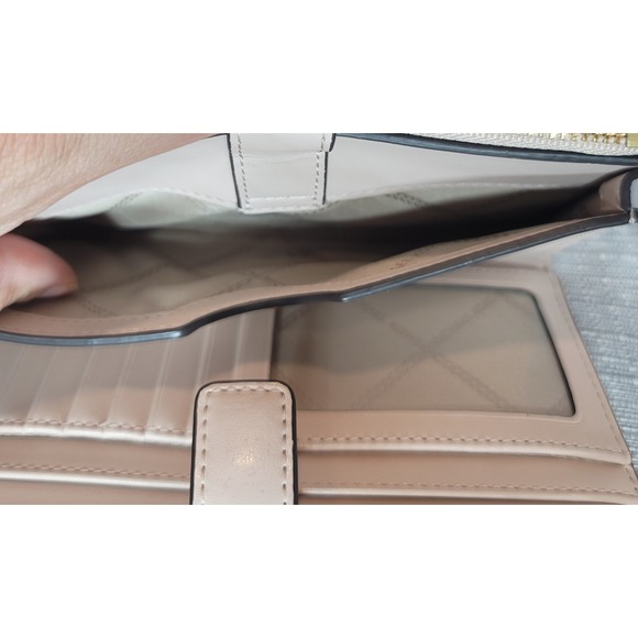 Michael Kors‎ Double Zip Wristlet Pale Pink Pebble Leather Wallet - Picture 10 of 16